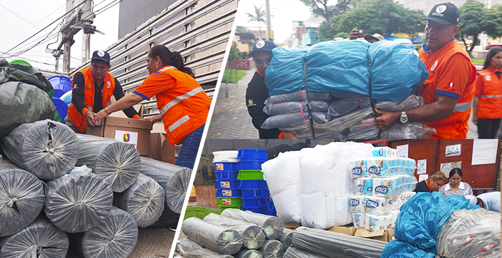 Sayán recibe nueva ayuda humanitaria trasladada por el Gore Lima