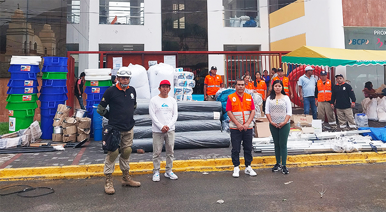 Sayán recibe nueva ayuda humanitaria trasladada por el Gore Lima