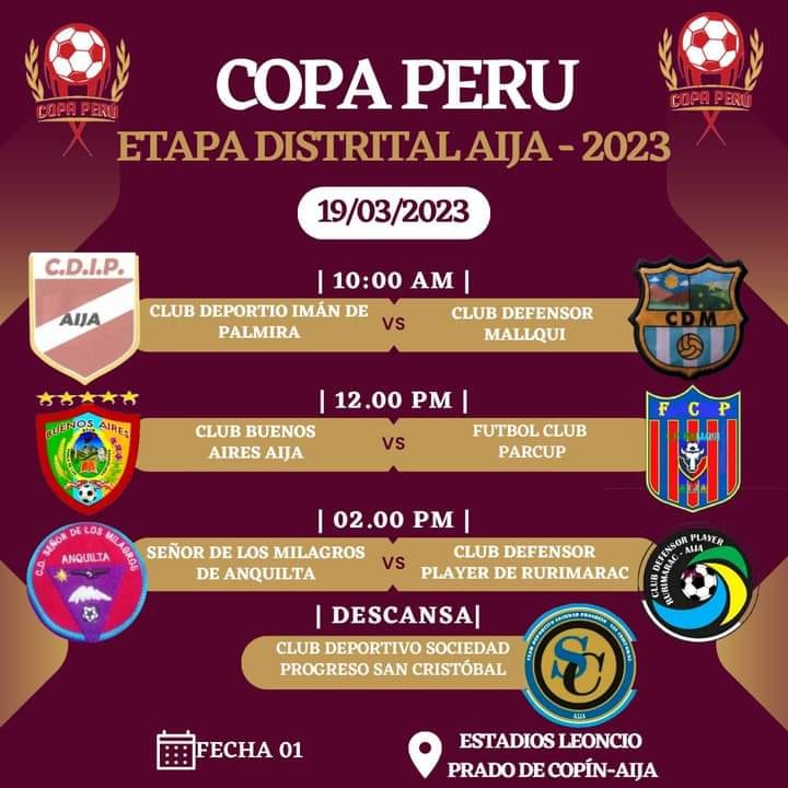 Copa Perú, etapa distrital Aija.