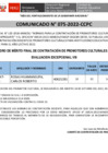 Vista preliminar de documento [ Ver Comunicado N° 075-2022 - Cuadro de Merito Final de Promotores Culturales 2022 ] 17-10-2022