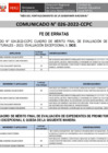 Vista preliminar de documento [ Ver Comunicado N° 026-2022-CCPC - Cuadro Final Evaluacion de Expedientes 2022 - FE DE ERRATAS ] 26-04-2022