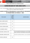 Vista preliminar de documento [ Ver Comunicado N° 003-2022-CCPC - Cuadro Preliminar de Evaluación de Expedientes de Promotores Culturales 2022 ] 24-02-2022