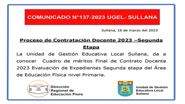 Comunicado N°137