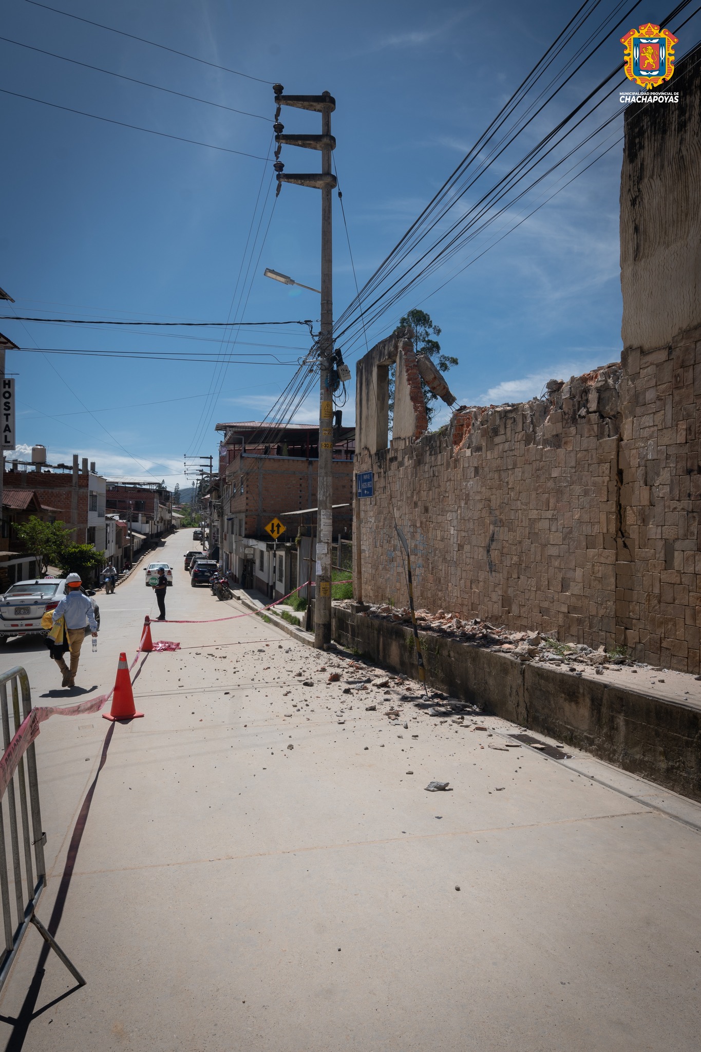 Se realizó intervención con maquinaria pesada en la Estación de Ruta