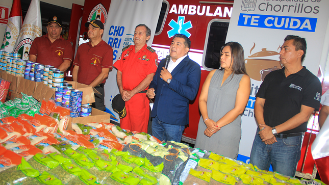 Municipalidad de Chorrillos comprometida con los hombres de rojo.