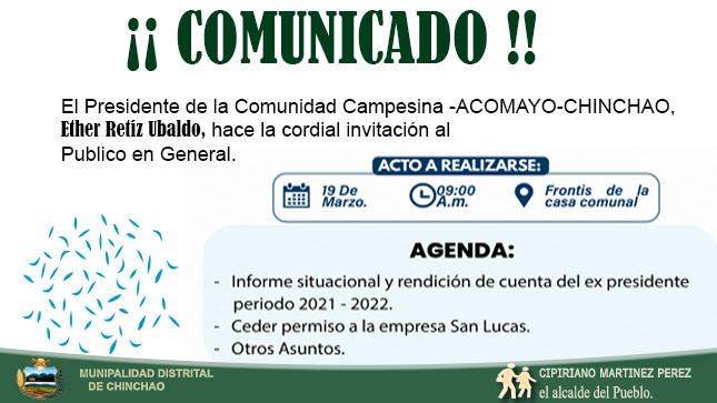 Invitación a la Asamblea General