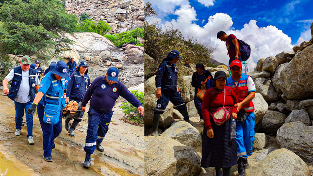Brigadistas del sector salud rescatan a víctimas afectadas por huaicos En Barranca y Cajatambo