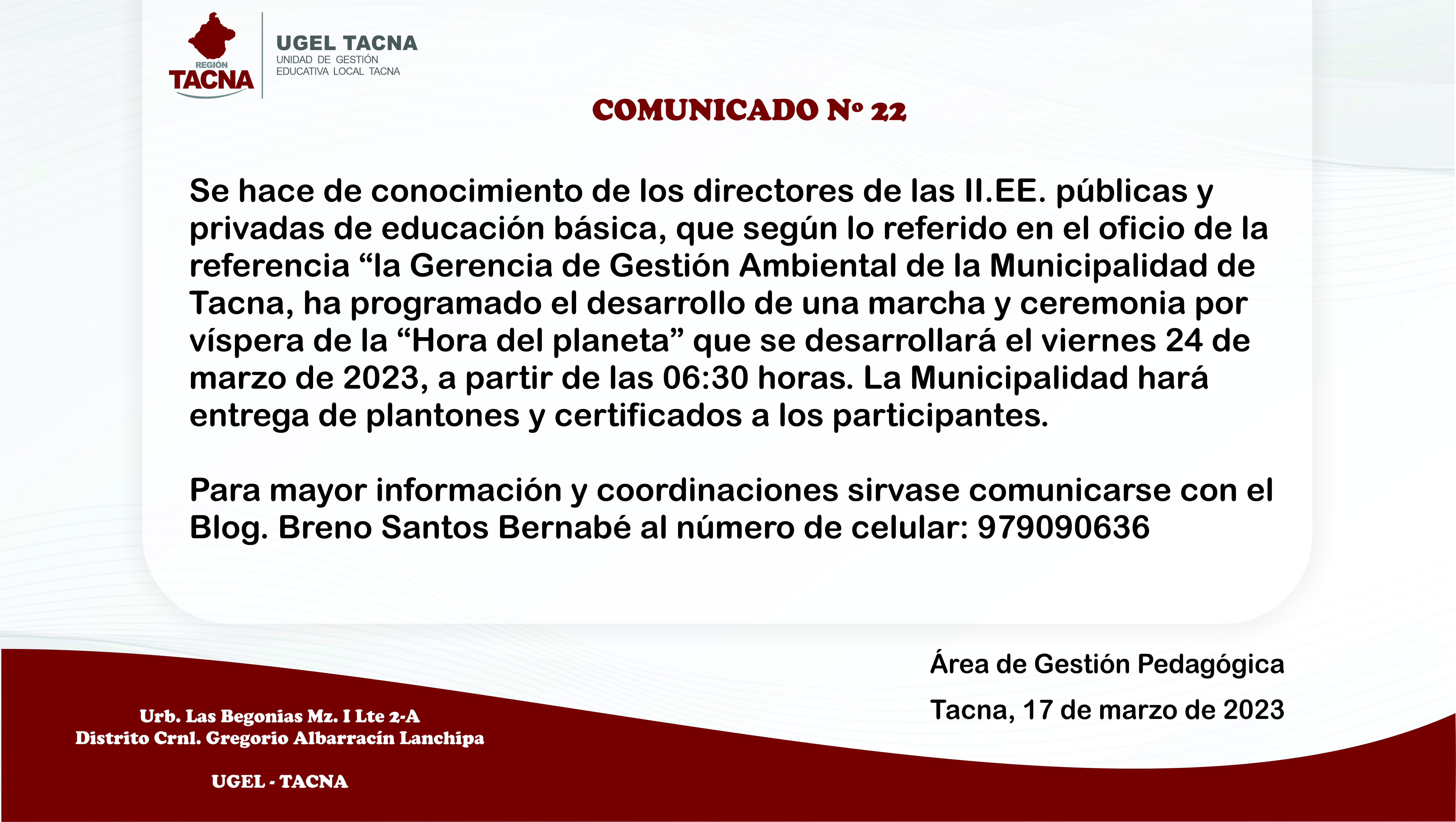 Archivo JPG de comunicado