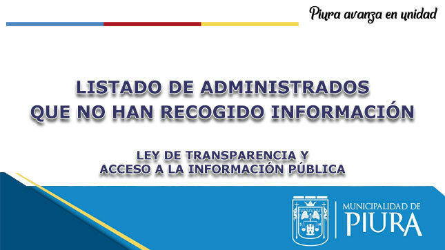 NO RECOGIERON INFORMACIÓN TRANSPARENCIA 13-03-2023