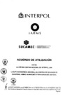 Vista preliminar de documento Acuerdo de utilización SUCAMEC-INTERPOL.