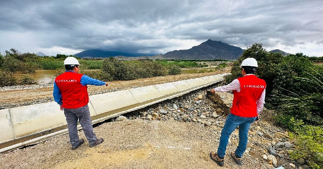 Contraloría realiza visitas de campo para verificar avances de rehabilitación en zonas afectadas del Canal Madre Chavimochic