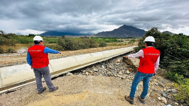 Contraloría realiza visitas de campo para verificar avances de rehabilitación en zonas afectadas del Canal Madre Chavimochic