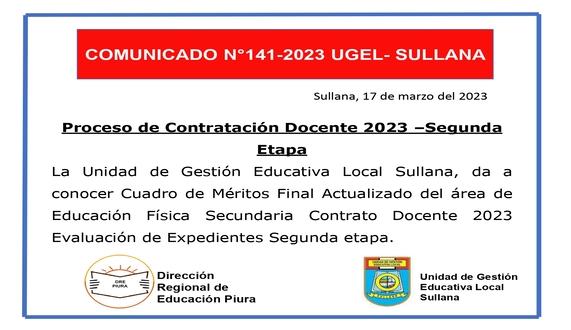 Comunicado N°141
