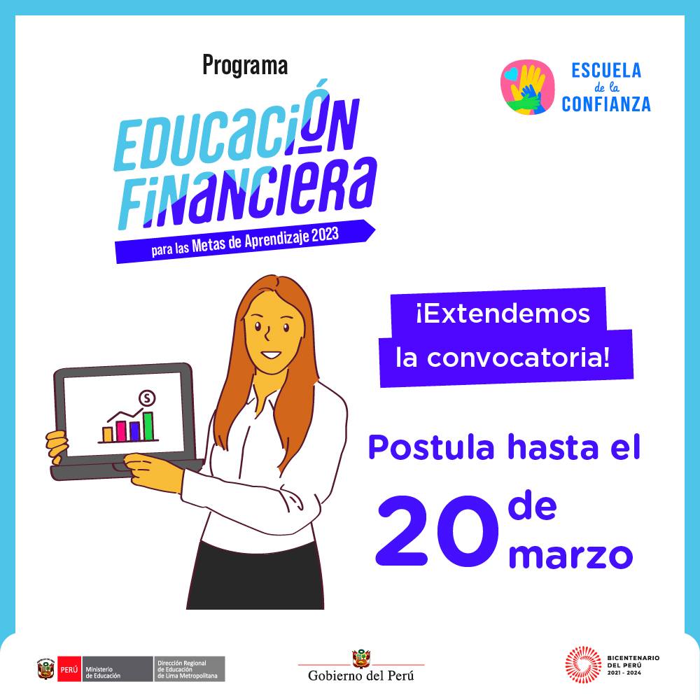 Postula hasta el 20 de marzo al programa educaci贸n financiera