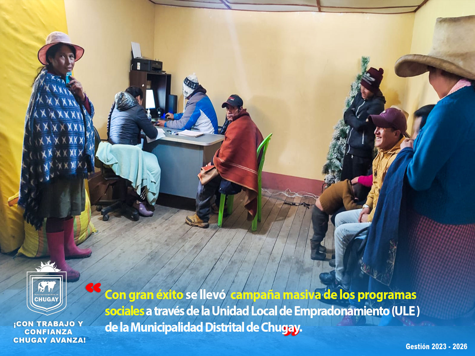 Con el objetivo de actualizar y empadronar a nuevos hogares, la unidad local de empadronamiento (ULE) de la Gerencia de Desarrollo Social, realizo una gran campaรฑa masiva en los 5 centros poblados.