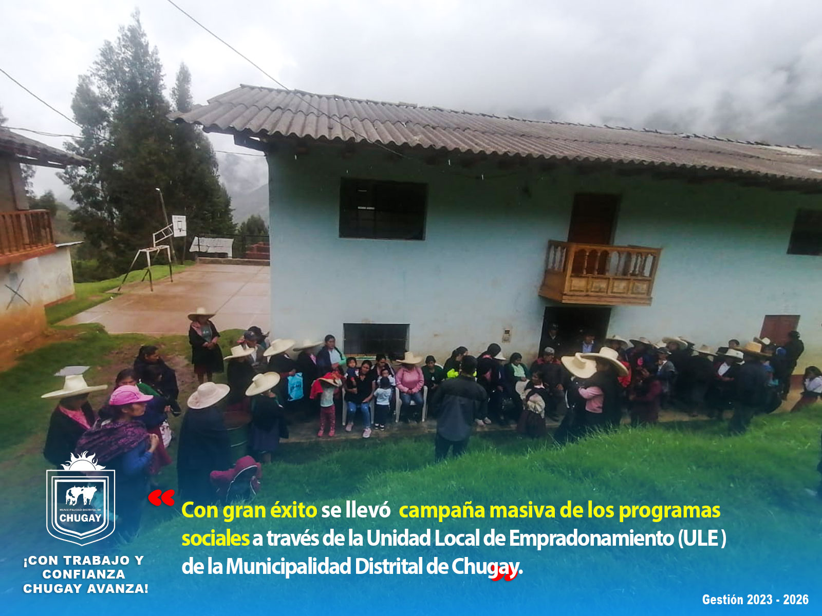 Con el objetivo de actualizar y empadronar a nuevos hogares, la unidad local de empadronamiento (ULE) de la Gerencia de Desarrollo Social, realizo una gran campaรฑa masiva en los 5 centros poblados.