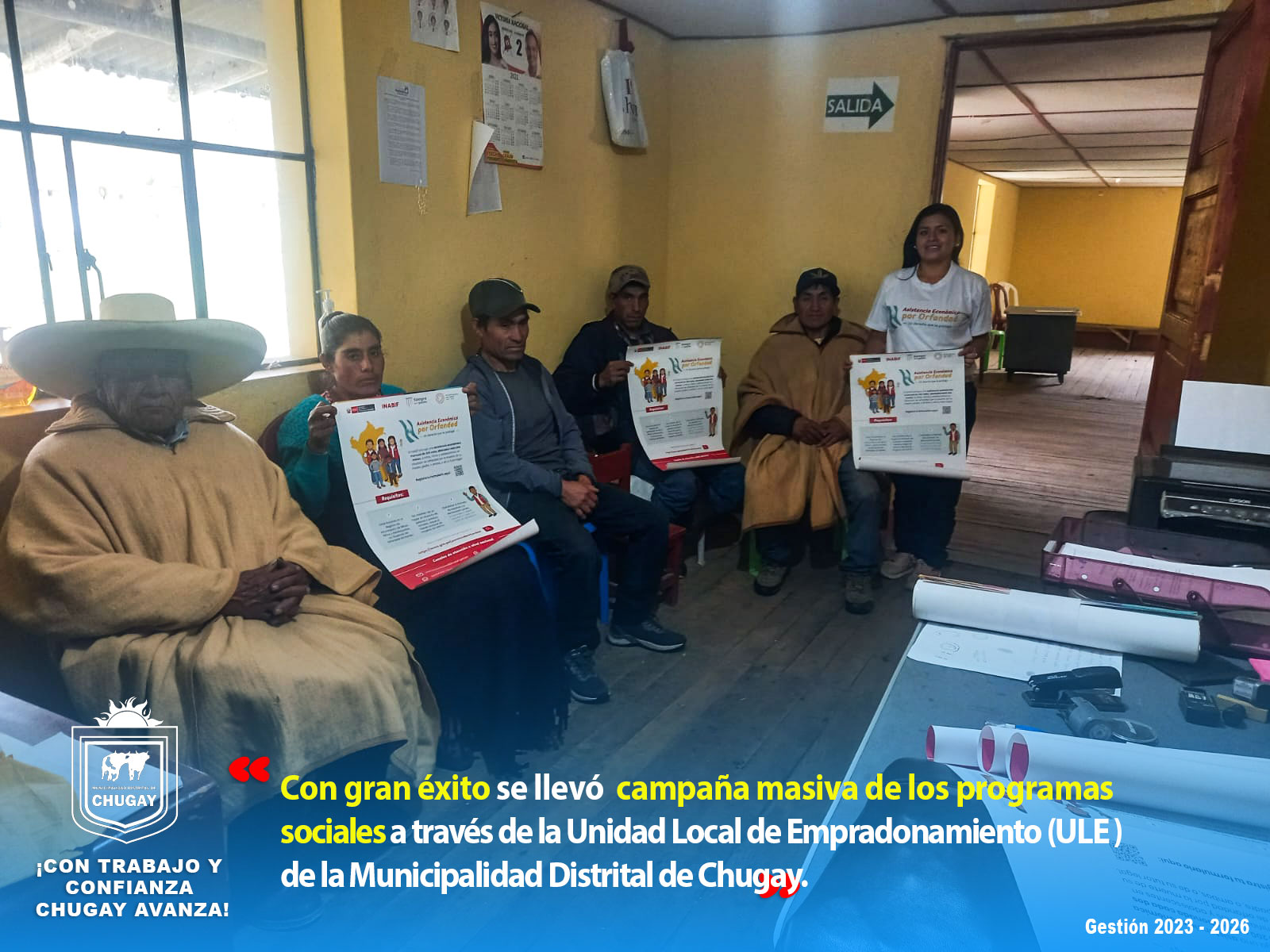 Con el objetivo de actualizar y empadronar a nuevos hogares, la unidad local de empadronamiento (ULE) de la Gerencia de Desarrollo Social, realizo una gran campaña masiva en los 5 centros poblados.