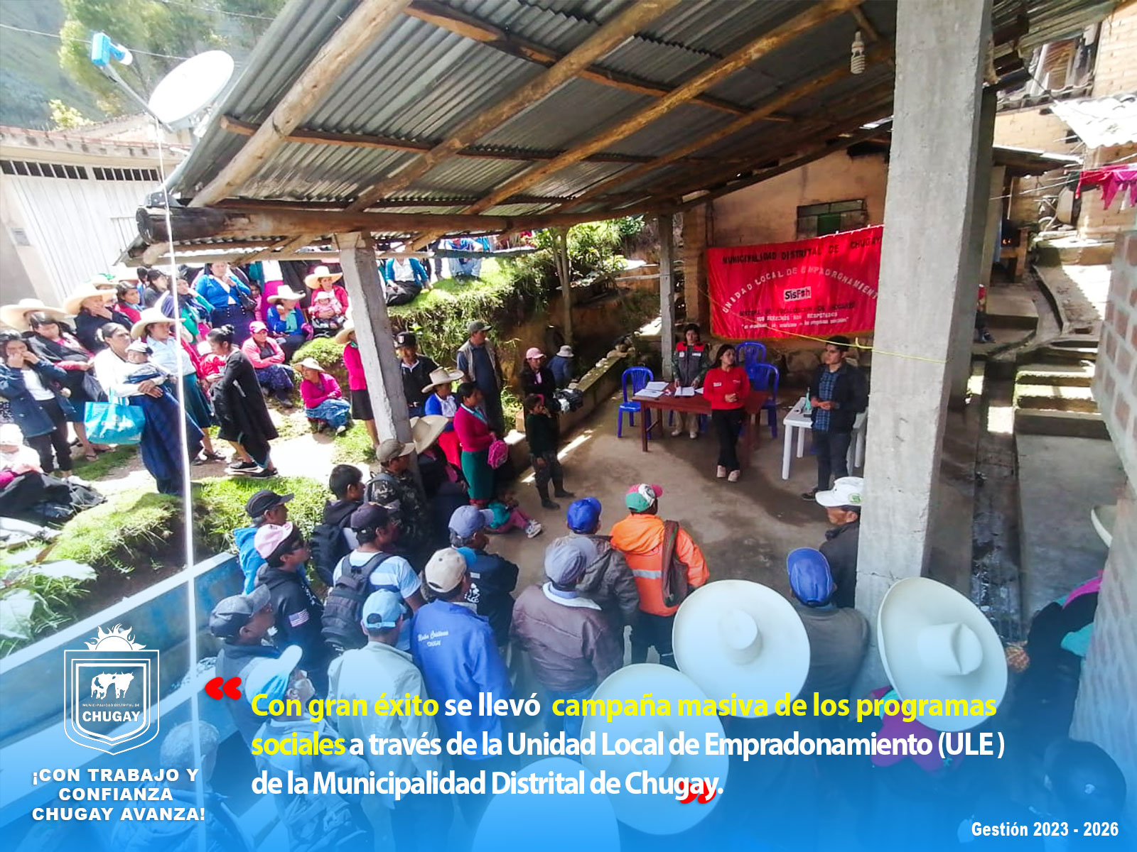 Con el objetivo de actualizar y empadronar a nuevos hogares, la unidad local de empadronamiento (ULE) de la Gerencia de Desarrollo Social, realizo una gran campaรฑa masiva en los 5 centros poblados.