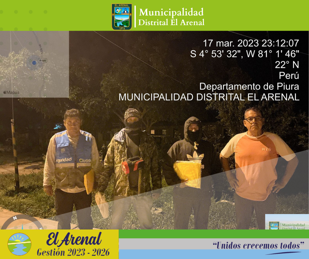 Foto de los agentes de Seguridad Ciudadana con el material de logística entregado.
