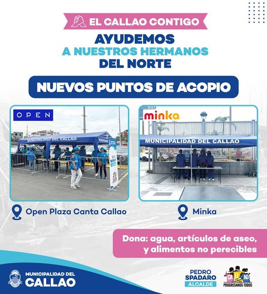 Ayudemos donando agua, alimentos no perecibles y artículos de aseo personal.
