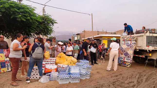Apoyo humanitario recaudado por la MPH y el comité de damas solidarias también llegó a Huayán 
