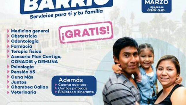 Vecinos del Callao, queremos darte los mejores servicios y, sobre todo, nos acercamos a tu casa. 