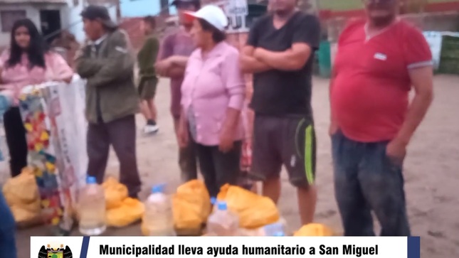 Delegación de brigadistas municipales llevaron ayuda humanitaria hasta el poblado de San Miguel