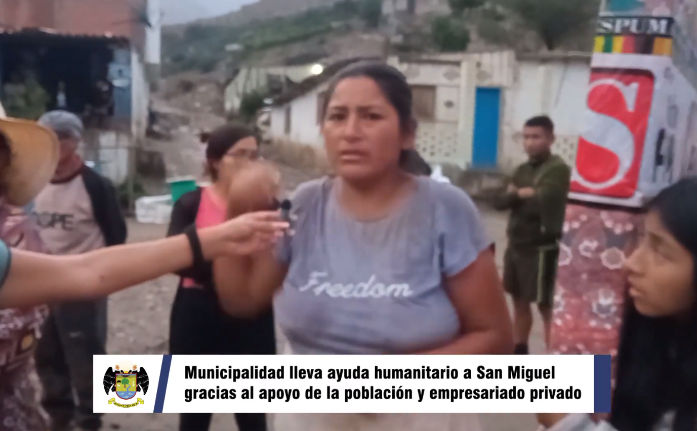 Delegación de brigadistas municipales llevaron ayuda humanitaria hasta el poblado de San Miguel