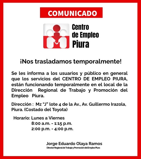 centro de empleo comunicado