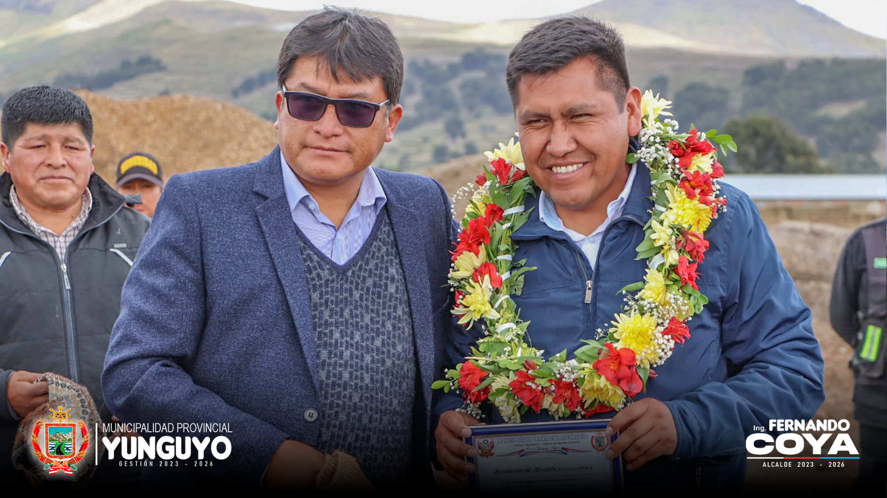 GOBERNADOR REGIONAL Y REPRESENTANTES DE PRONIS REALIZARON VISITA A TERRENO DONDE SE CONSTRUIRÁ NUEVO HOSPITAL DE YUNGUYO