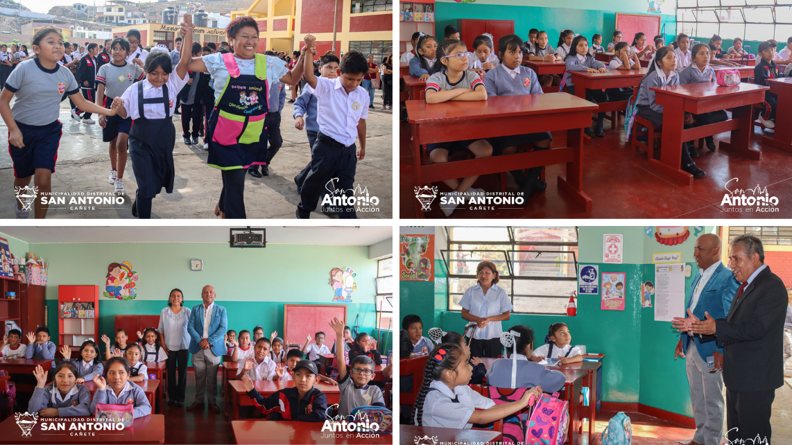 El Señor Alcalde presente en inicio de clases del Nivel Primaria e Inicial