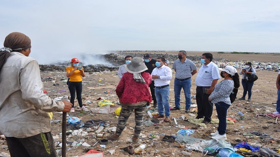 Imagen de la inspección al botadero clandestino