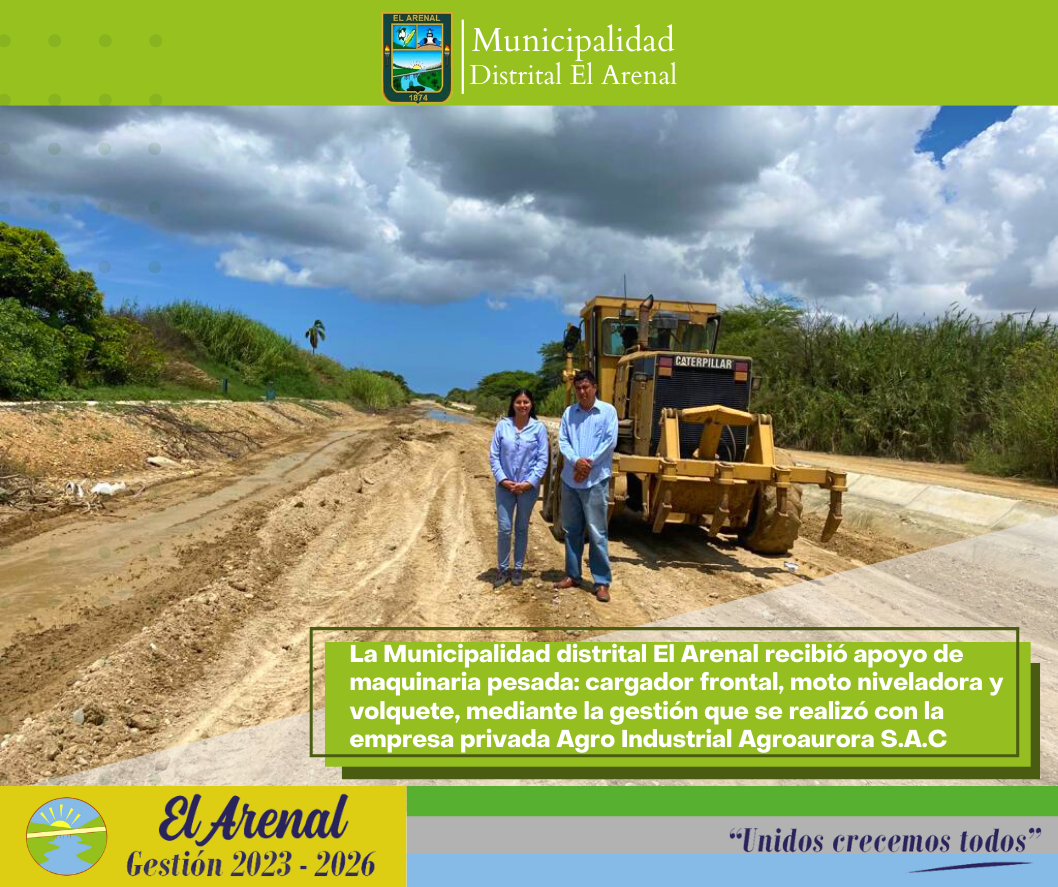 Foto del alcalde con la representante de la empresa privada Agroaurora.
