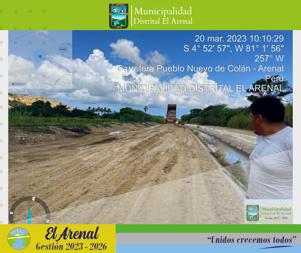 Foto de la maquinaria pesada realizando los trabajos en la vía.