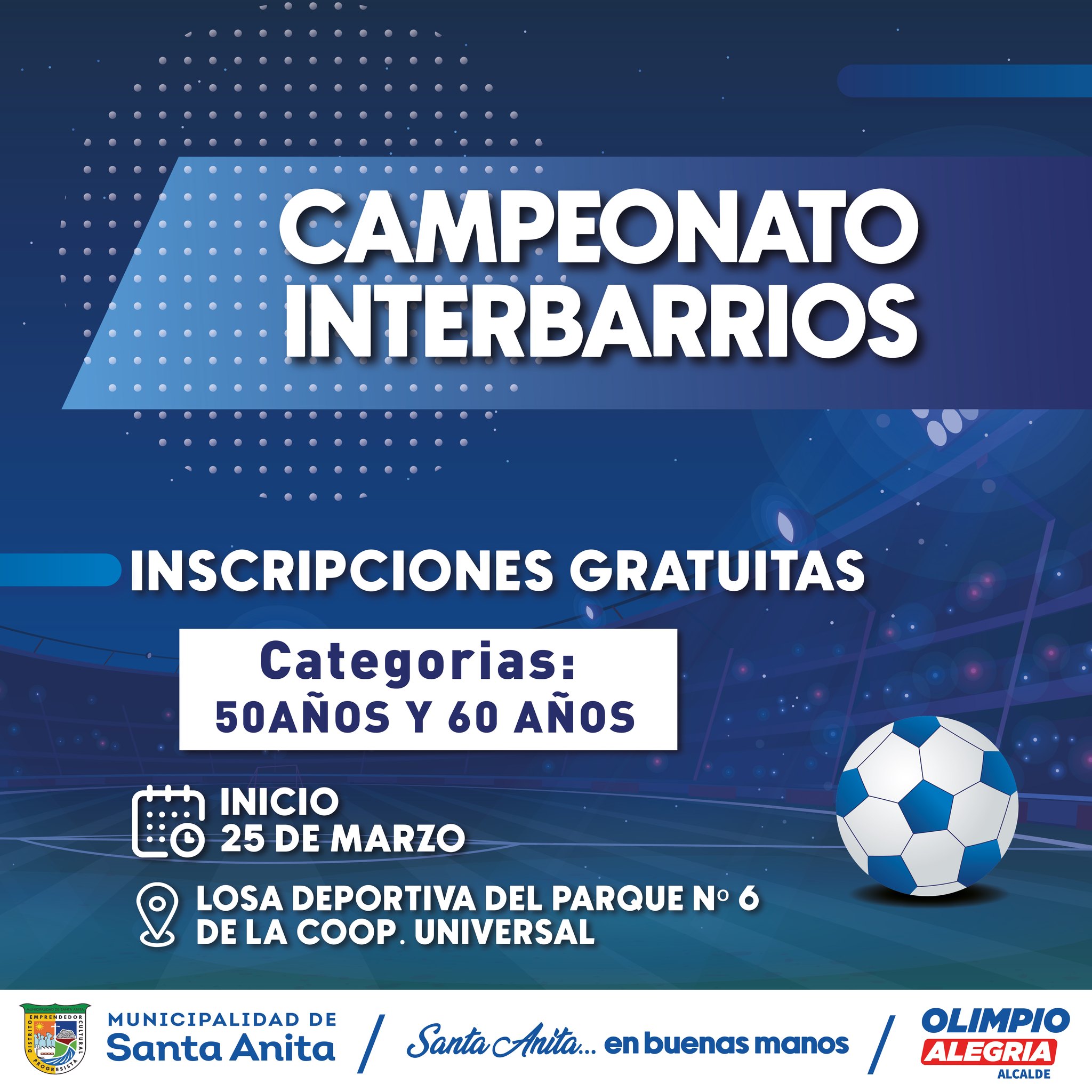 ¡Únanse a nosotros en el Campeonato Interbarrios! Demuestren su talento deportivo y representa a tu sector