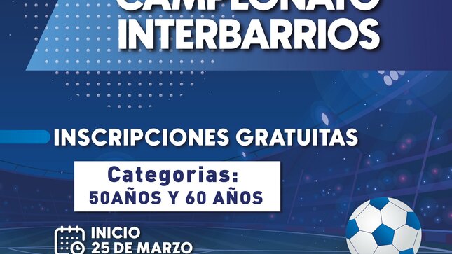 ¡Únanse a nosotros en el Campeonato Interbarrios! Demuestren su talento deportivo y representa a tu sector