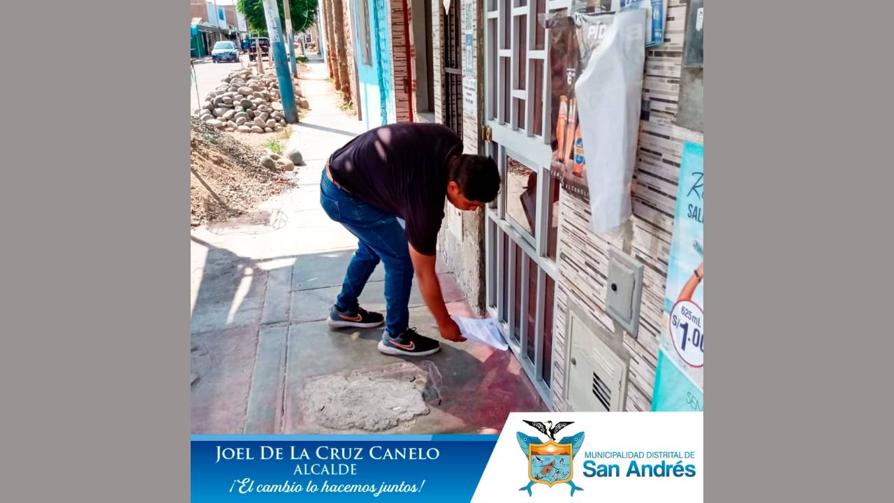 Personal De Fiscalización Continua Con Los Trabajos De Notificaciones Por Desmontes Y Materiales De Construcción En Calles De San Andrés