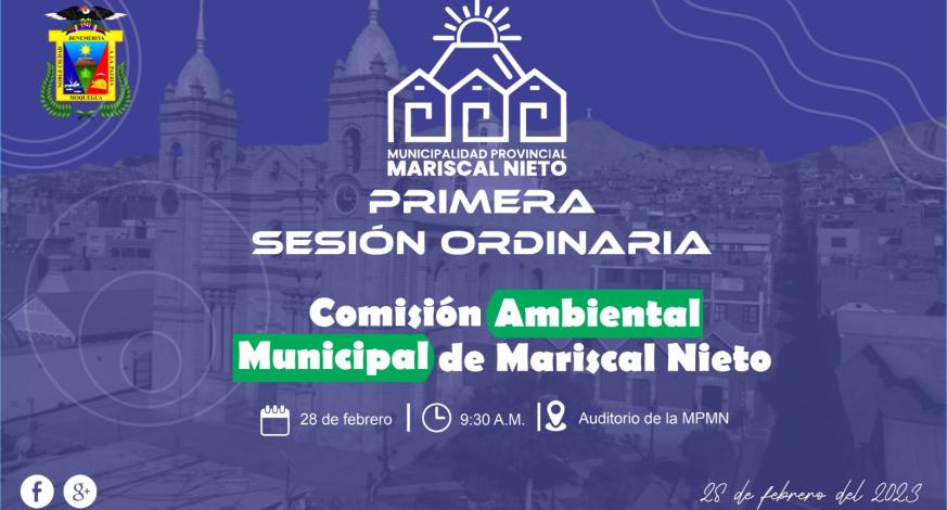 Con la finalidad de trabajar estrategias para mejorar la política ambiental de Moquegua y en cumplimiento a la Ordenanza Municipal N° 015-2017-MPMN, la Municipalidad Provincial de Mariscal Nieto convocó a la primera sesión de la Comisión Ambiental Municipal (CAM) para las 9:30 horas de este martes 28 de febrero del presente año en el Salón Consistorial del Palacio Municipal.