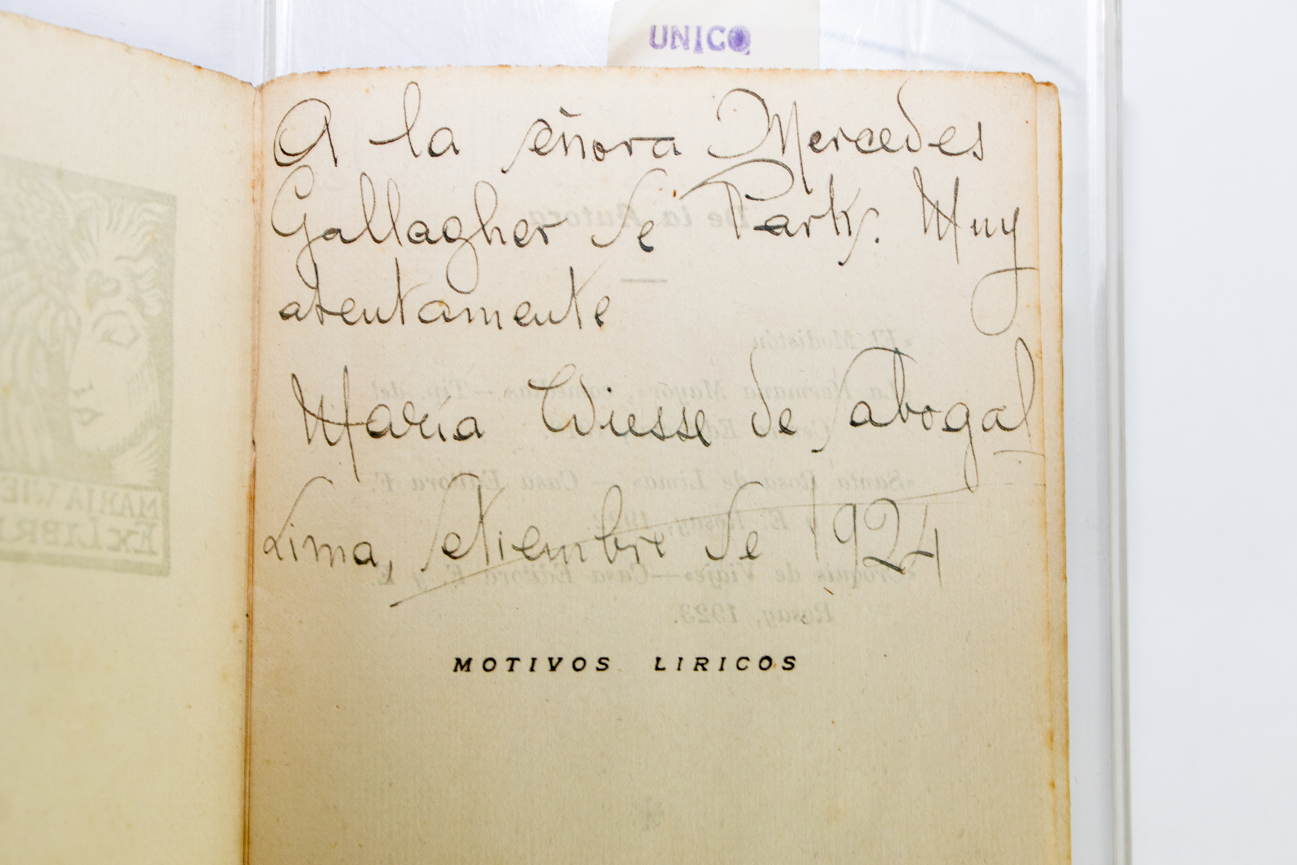 Ministerio de Cultura declara Patrimonio Cultural de la Nación algunas de las obras bibliográficas de María Jesús Isabel Wiesse Romero