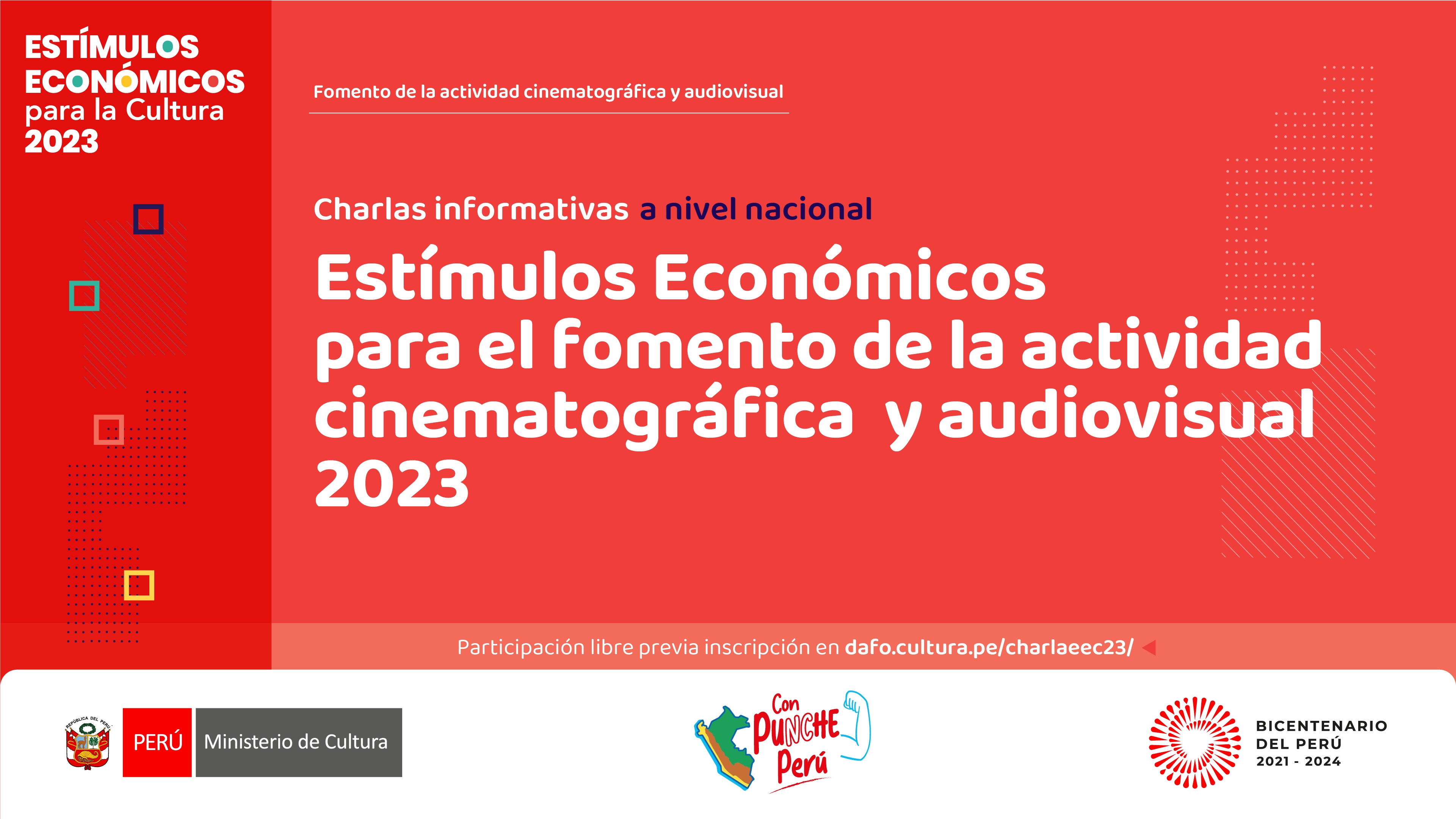 Ministerio de Cultura brindará más de 20 charlas informativas sobre los Estímulos Económicos para el cine y el audiovisual