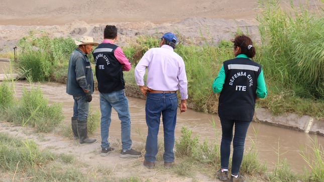 ⚠️ El equipo de Defensa Civil de Ite, monitoreo hoy el incremento del caudal del Río Locumba a fin de tomar medidas necesarias para abastecer el agua de consumo ante un posible desborde del rio. 