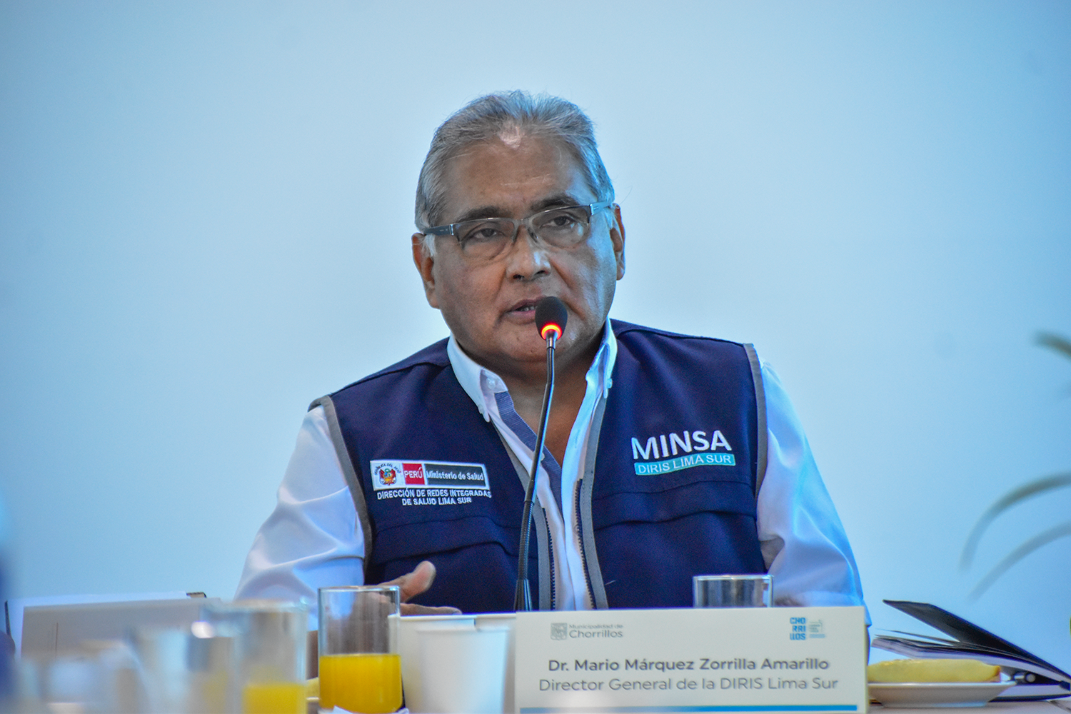 Director General de la DIRIS Lima Sur; doctor Mario Márquez