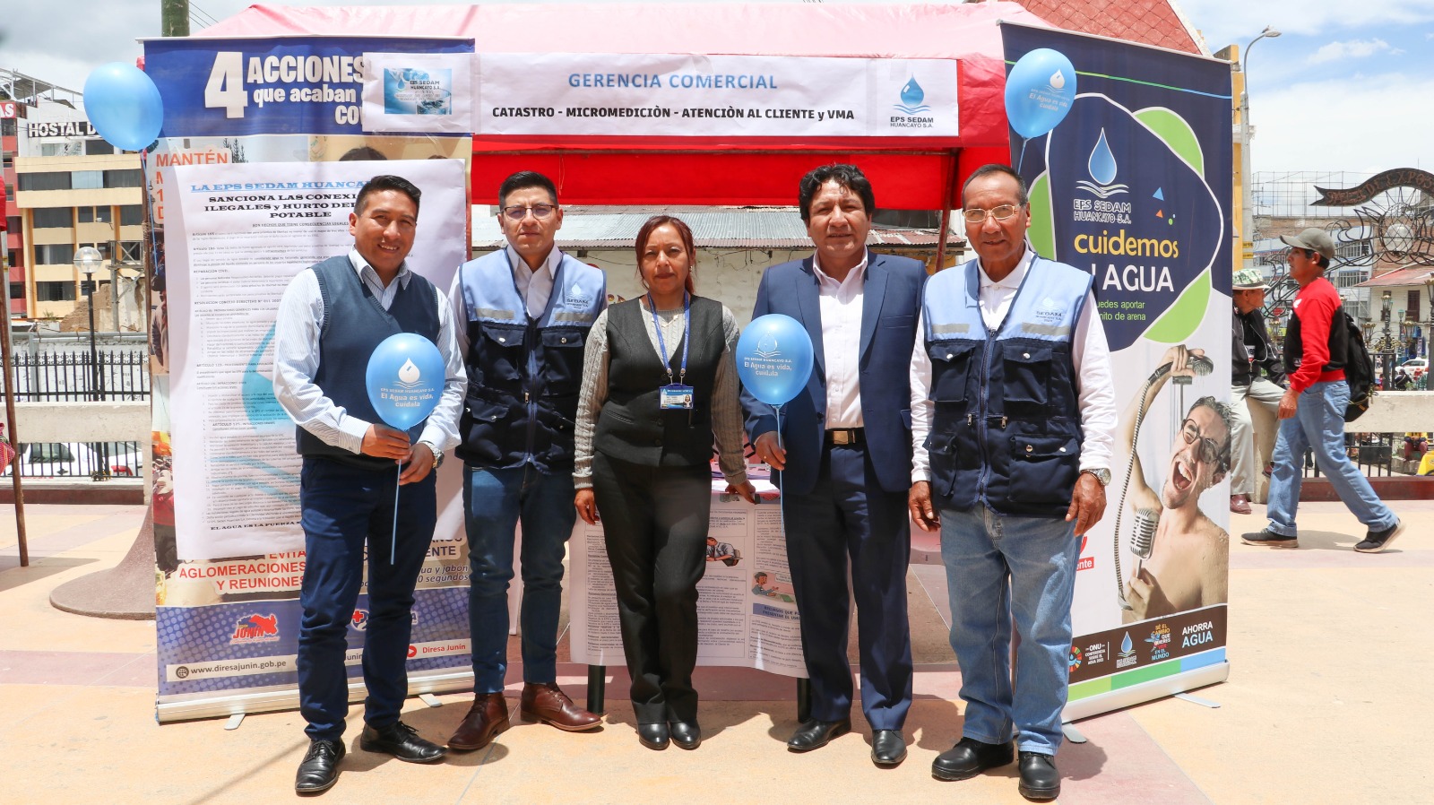 Con motivo de la celebración por el Día Mundial del Agua, la Municipalidad de Huancayo en coordinación con EPS Sedam, desarrolló una feria informativa y concurso de dibujos