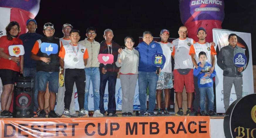Alcalde de la Municipalidad Provincial de Mariscal Nieto, apoya al Campeón Moqueguano del DESERT CUP MTC RACE, Rafael Delgado Castro