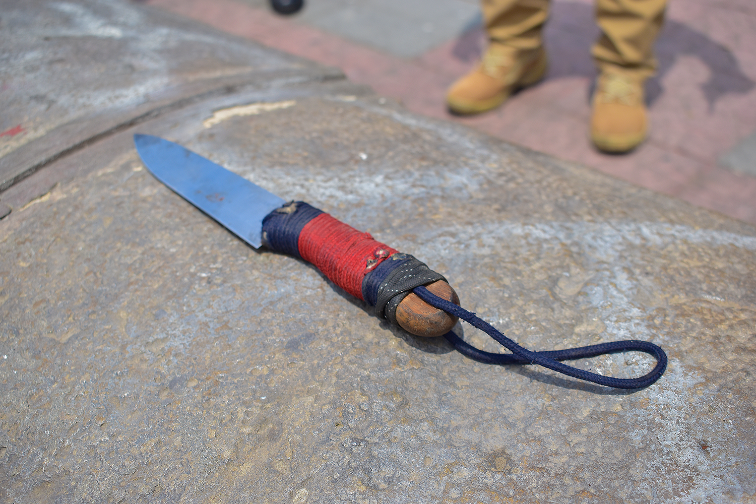 Cuchillo decomisado durante el operativo 'topo'