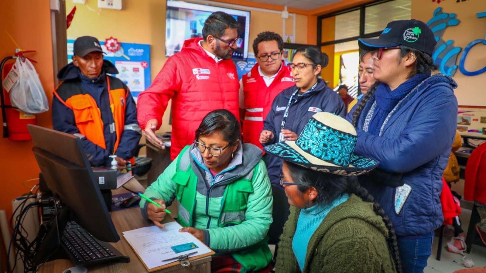 JPG de inscripción de productores pecuarios en Condoroma, Cusco