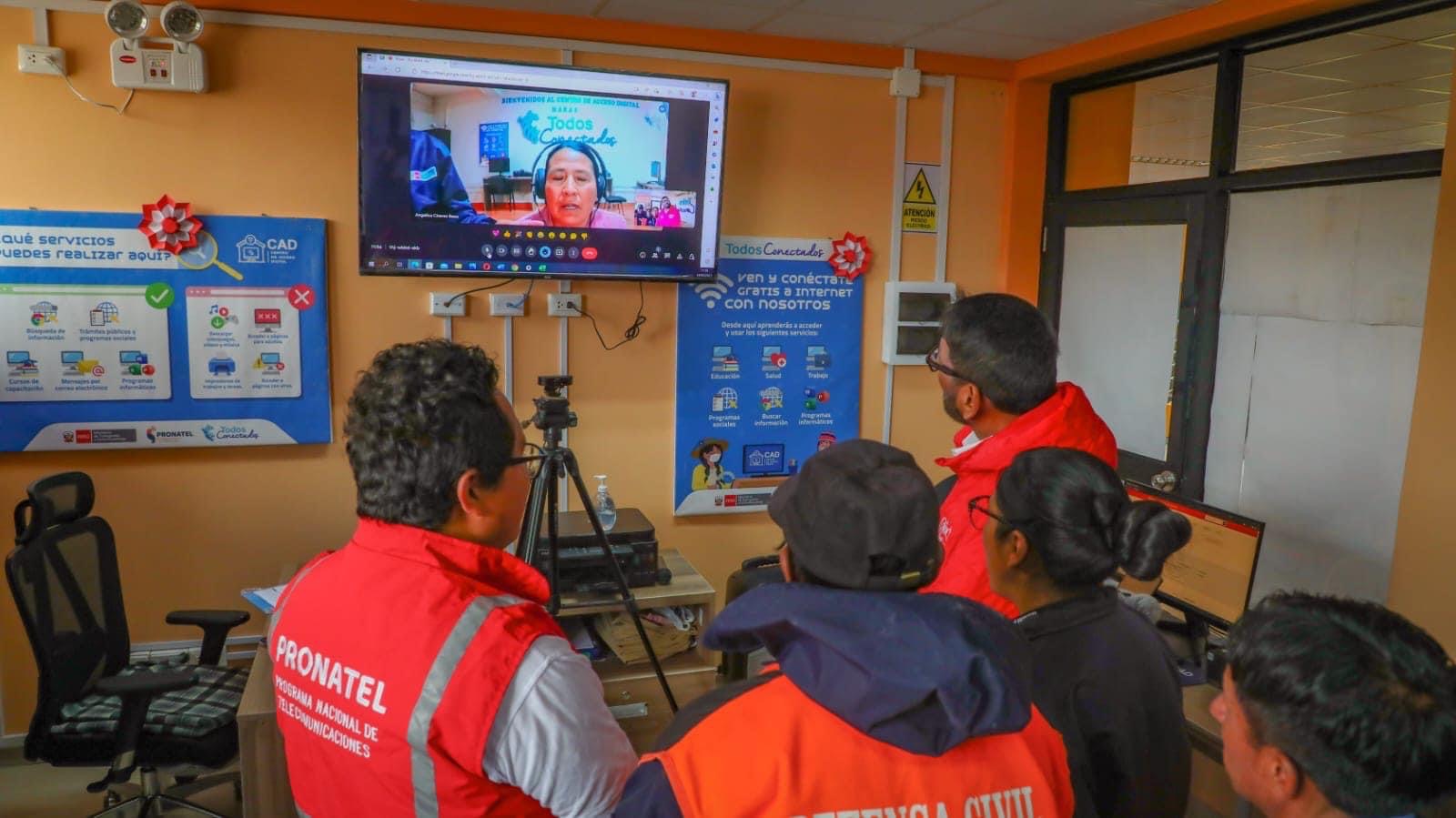 JPG de prueba de conexión a Internet del Centro de Acceso Digital del distrito de Condoroma, Cusco