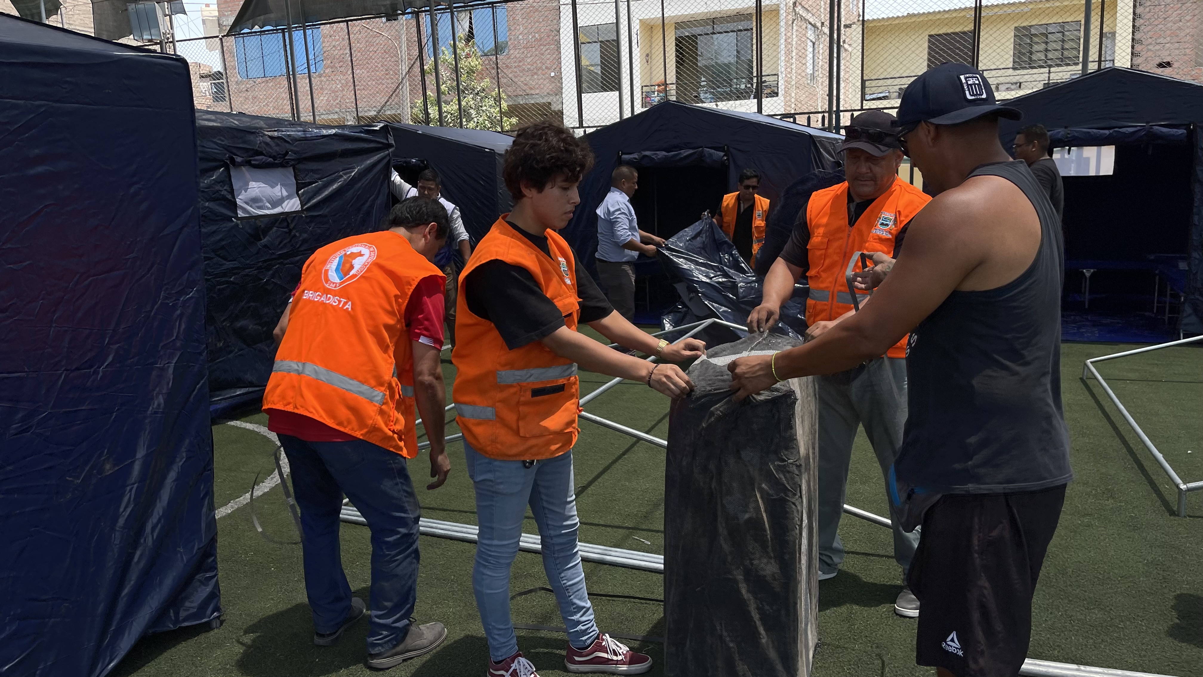 El equipo operativo llegó a la zona para empadronar las viviendas afectadas y brindarles apoyo.