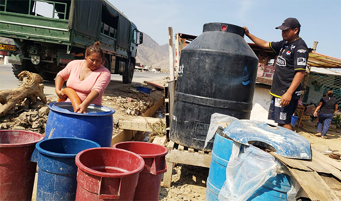 Familias de Huaral acceden a agua potable segura distribuidas por camiones cisternas del Gore Lima