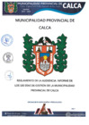 Vista preliminar de documento Reglamento de la audiencia Informe de los 100 días de gestión  de la municipalidad provincial de Calca.pdf